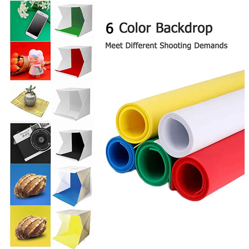 2023 НОВАЯ ВОДОНЕПРОНИЦАЕМАЯ Пылезащитная Фоновая Ринговая Световая Коробка Складная Портативная Фотостудия 6 Съемок.