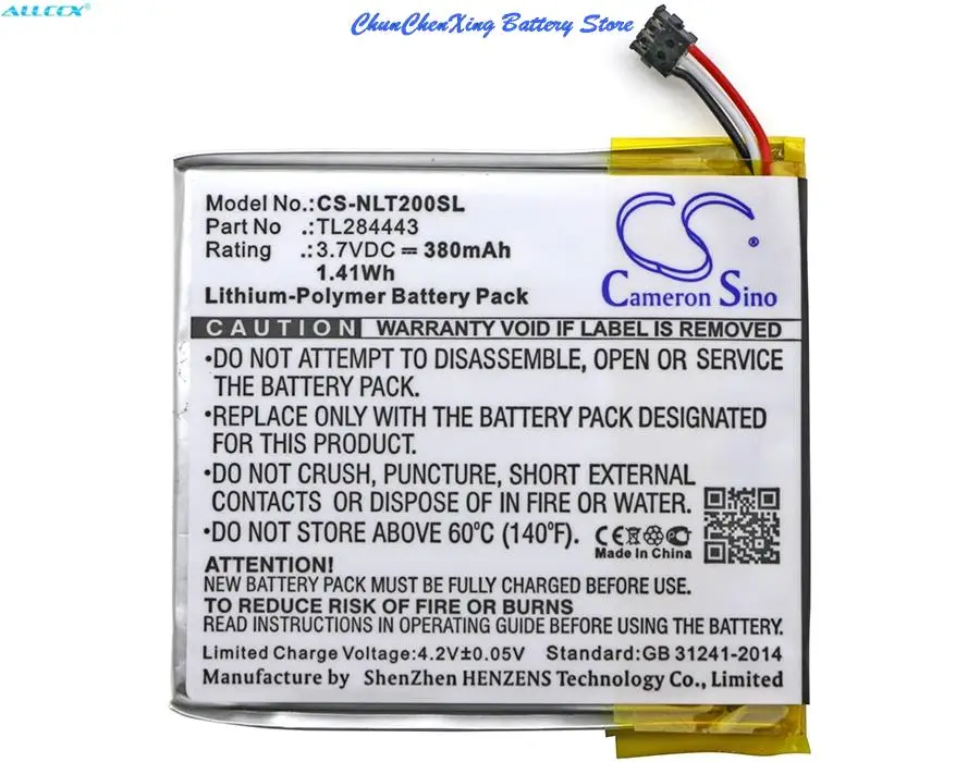 

Cameron Sino 380mAh Battery for Nest A0013, Learning Thermostat 2nd Generation, 3rd Generation, T3007ES, T3008US, Thermostat E,
