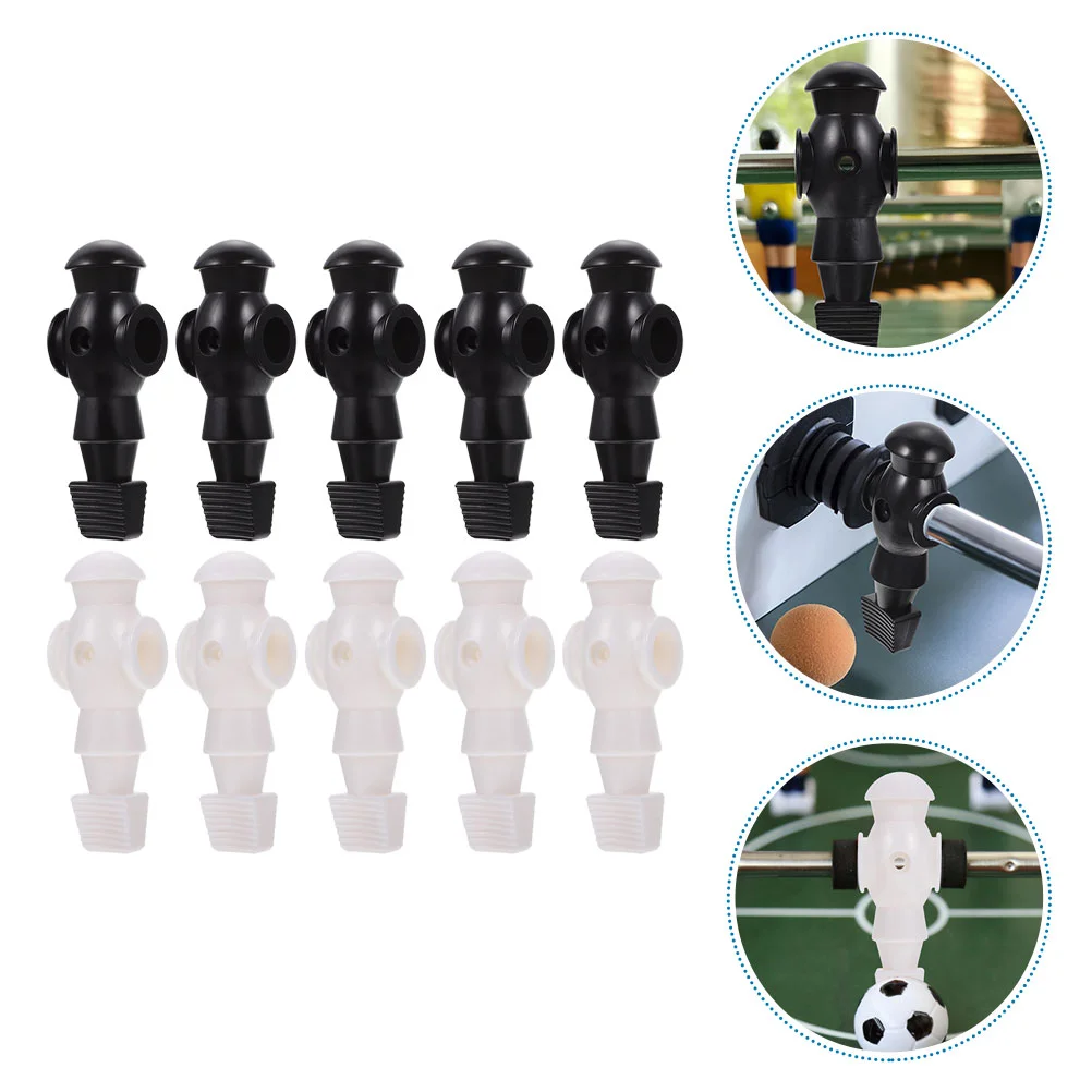 

10 Pcs Football Machine Mini Accessories Tabletop Soccer Players Statue Figures Supplies Foosball Resin Game Toys Child