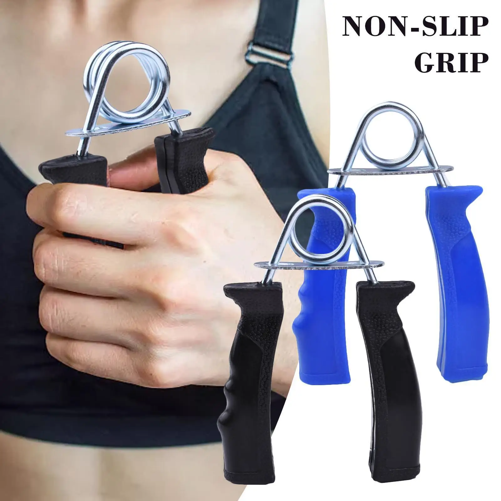 

12cm Hand Gripper Non-slip Strengthener Forearm Exerciser Wrist Expander Pair Wrist Increase Training Strength Fitness X2i1