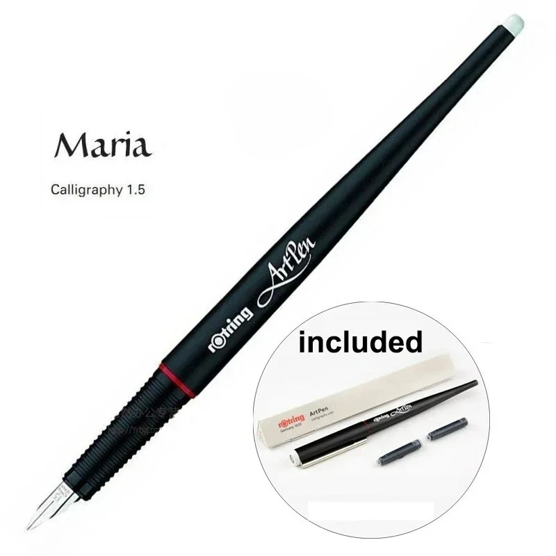 Фото Новая оригинальная немецкая перьевая ручка Rotring Art EF/F/M/1.5/1.9/2.3 мм для практики письма, аксессуары для рукописного ввода, деловые подарки №1