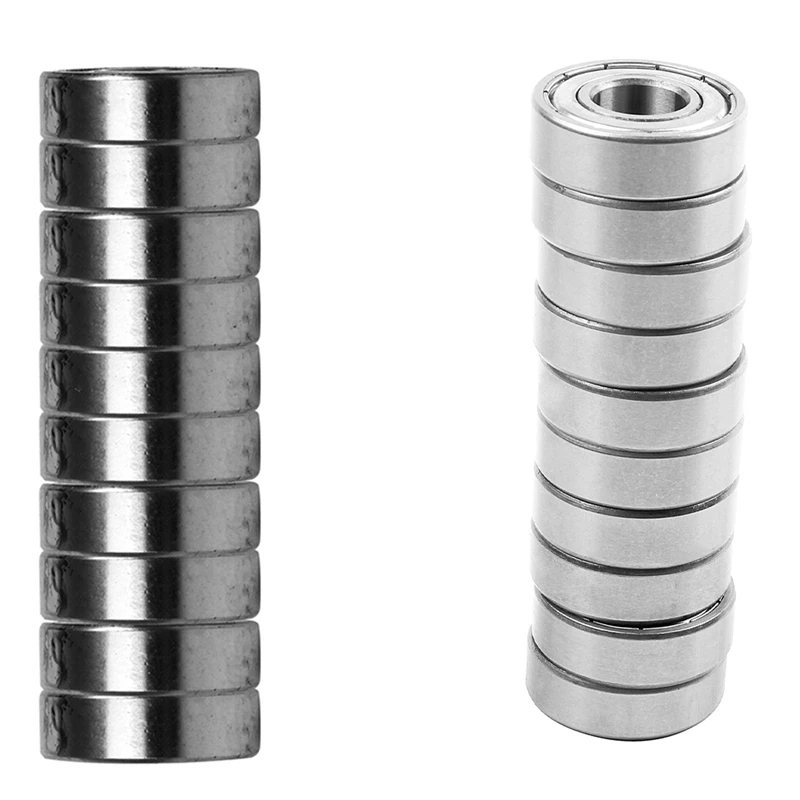 

10X Miniature Rubber Sealed Metal Shielded Metric Radial Ball Bearing 607ZZ 7 X 19 X 6MM & 10X 6202-Z 15 X 35 X 11Mm