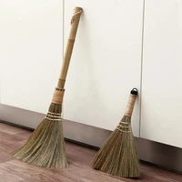 japanese handmade broom wooden floor sweeping soft fur broom dust brush useful straw braided household floor hair cleaning tools