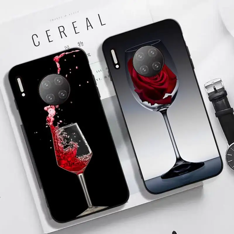 

Glass of wine Red Wine Phone Case For Huawei Nova 3I 3E mate20lite 20Pro 10lite Luxury funda case