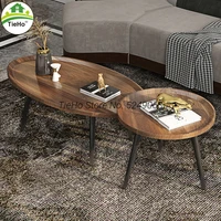 tieho oval coffee table small table living room furniture simple modern coffee table round sofa side tea table