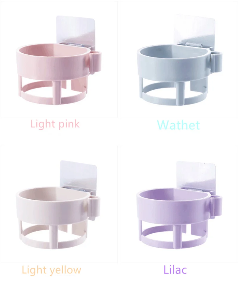 

Storage Holder Hair Dryer Holder Wall Mounted Rack Bathroom Shelf Storage Shelves Accessories Makeup Organizer Nail Free Sticker