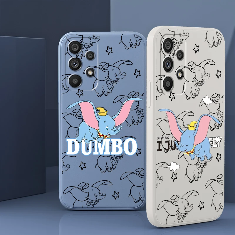

Liquid Rope Phone Case For Samsung A73 A53 A33 A52 A32 A23 A22 A71 A51 A21S A03S A50 A30 5G Dumbo Baby Cute Cover Shell Capa