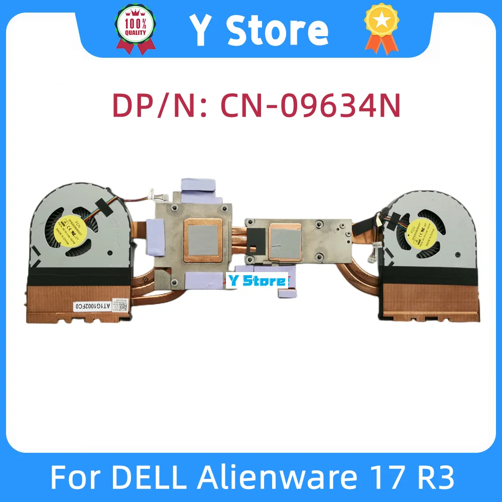 Y Store новый оригинальный вентилятор для охлаждения процессора DELL Alienware 17 R3 AT1G1002FC0 DFS200805000T 09634N 9634N Быстрая доставка