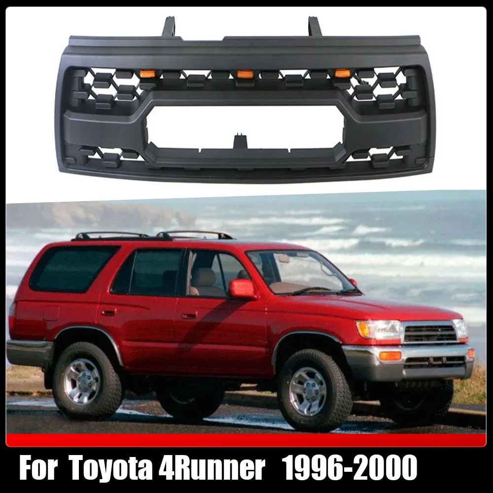 

Fit For Toyota 4Runner 1996-2000 Car Accessories Facelift Front Bumper Mesh Trims Cover Mask Grill Racing Grills With Led Grille