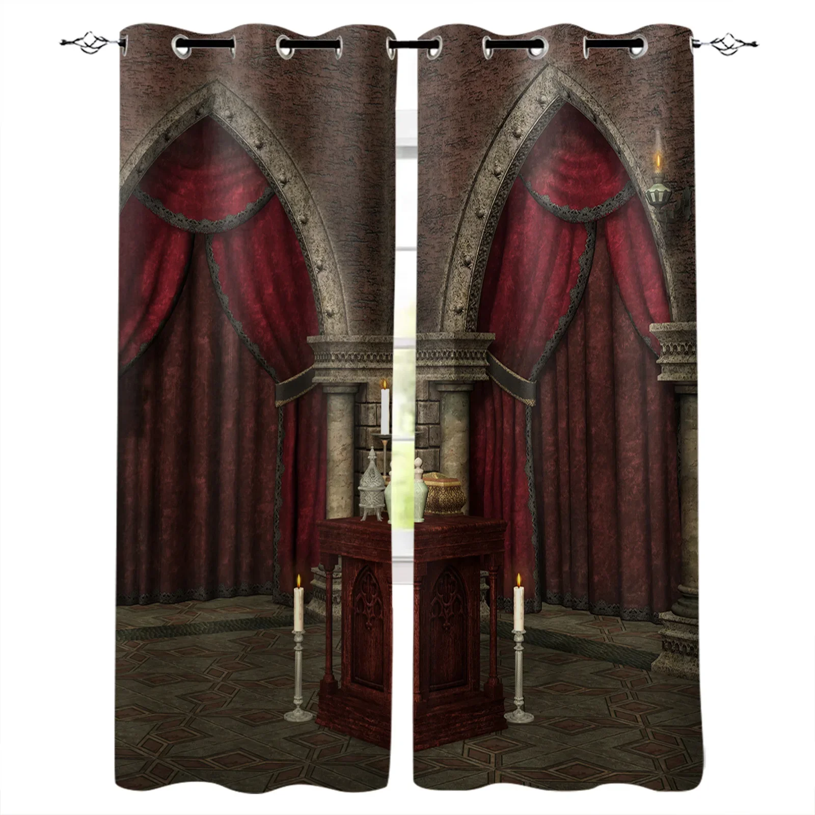 Готические загадочные темные плотные шторы для комнаты оконные спальни гостиной