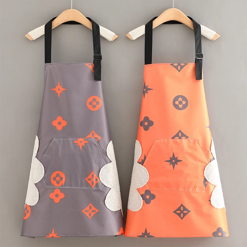 

Модный новый фартук для домашней кухни, водонепроницаемый и маслостойкий, милый женский фартук в иностранном стиле, Корейская версия талии ...