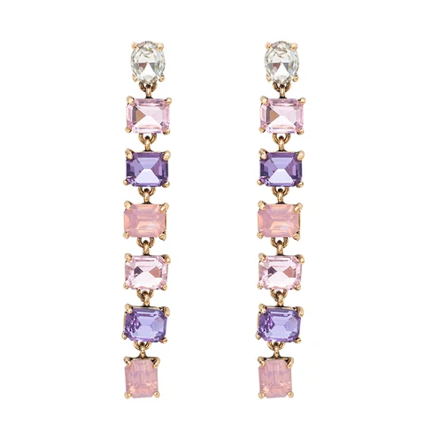 Серьги EASYA длинные кристаллы