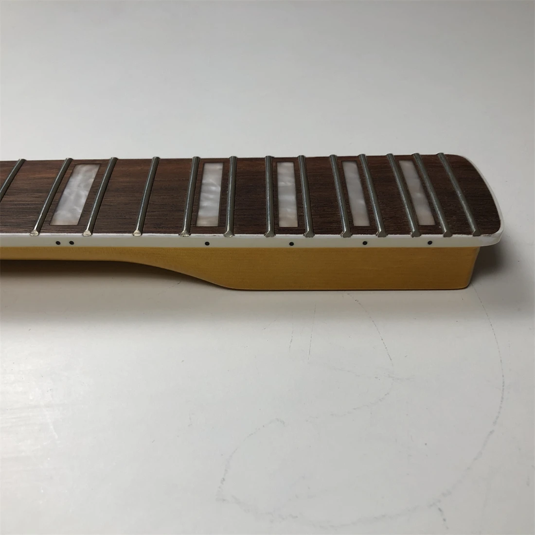 Left Hand Or (Reverse Head) Guitar Neck Maple 22 Frets 25.5Inch Rosewood Block Inlay Gloss DIY enlarge