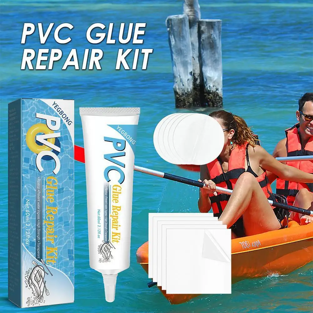

PVC Adhesive Inflatable Boat Repair Glue Puncture Repair Patches Accessory Patch Repair Swimming Glue Glue Kit Repair Kayak B3F9