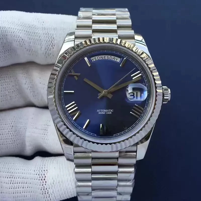 

41mm Mens Wristwatch automatic mechanical watch gold black Stainless Steel Strap Sapphire Glass Waterproof