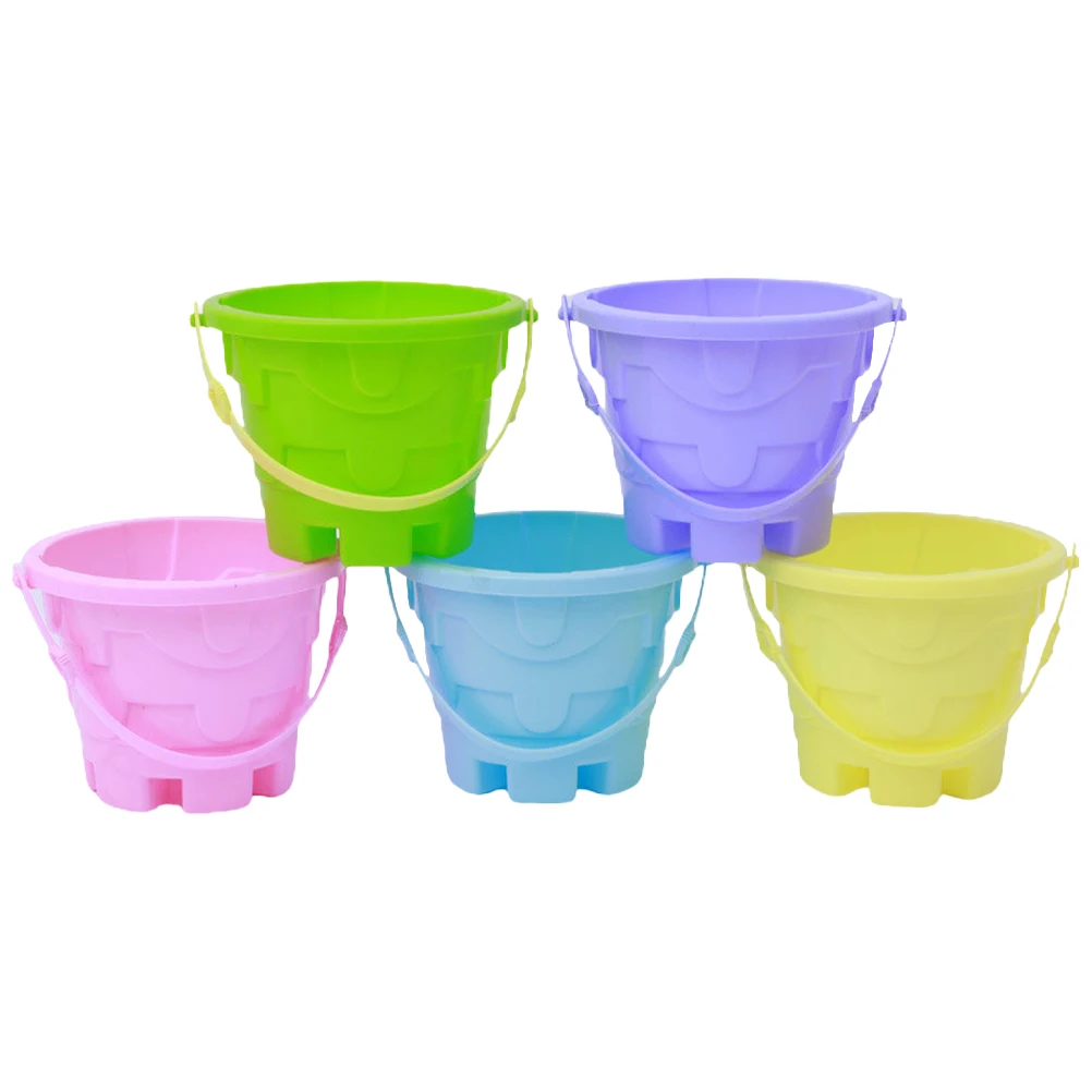 

5 шт., пластиковые мини-ведра для пляжа