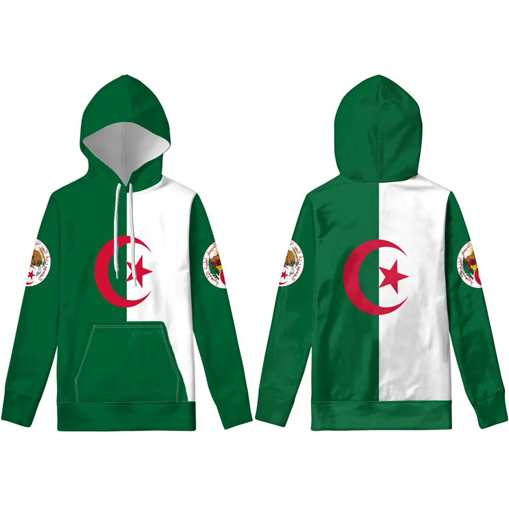 

ALGERIA Hoodie Free Custom Made Name Number Dza Sweatshirt Islam Diy Arabic Algerie Arab Print Text Word Flag Photo Clothing