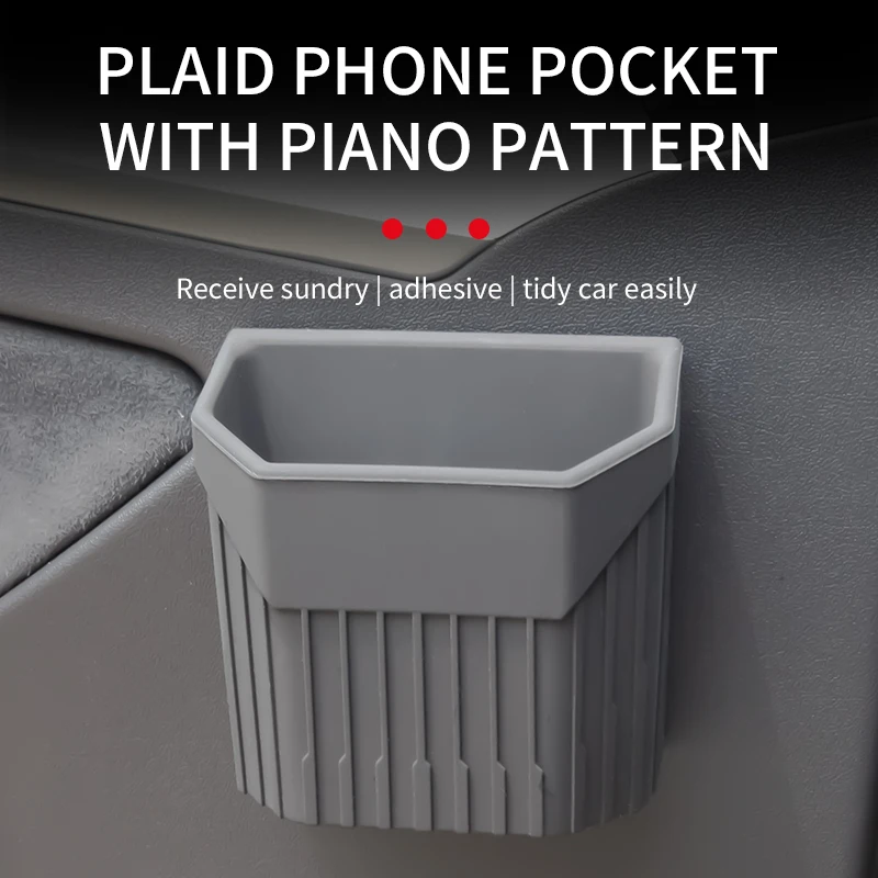 

Клетчатый карман для телефона Model3/Y с рисунком пианино, силиконовый материал для детской коробки для хранения 2023, аксессуары для интерьера автомобиля