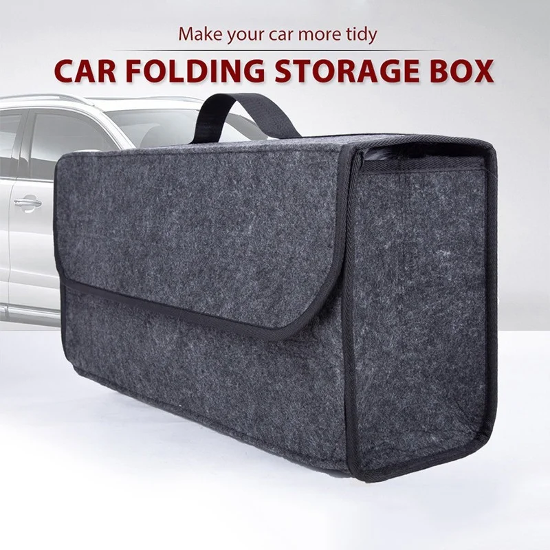 

Foldable Car Trunk Storage Box Portable Storager Felt Boxs High Capacity Auto Interior Organizer Traveling Bag Container