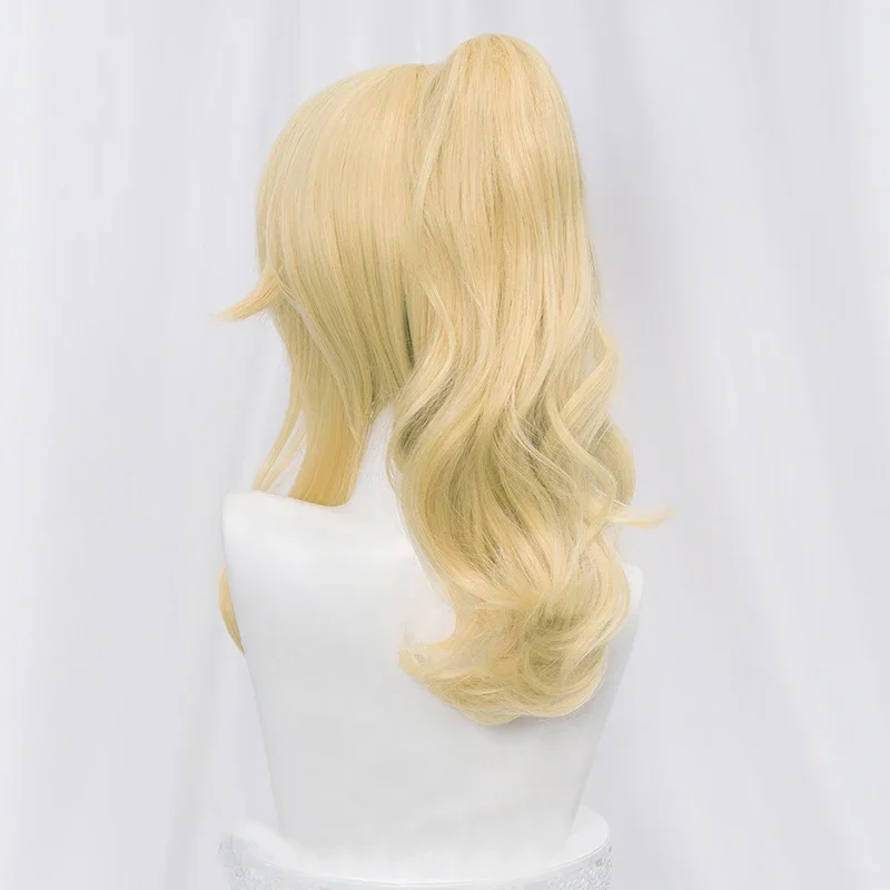 Парик для косплея блонд с зажимом конского хвоста длиной 45 см
