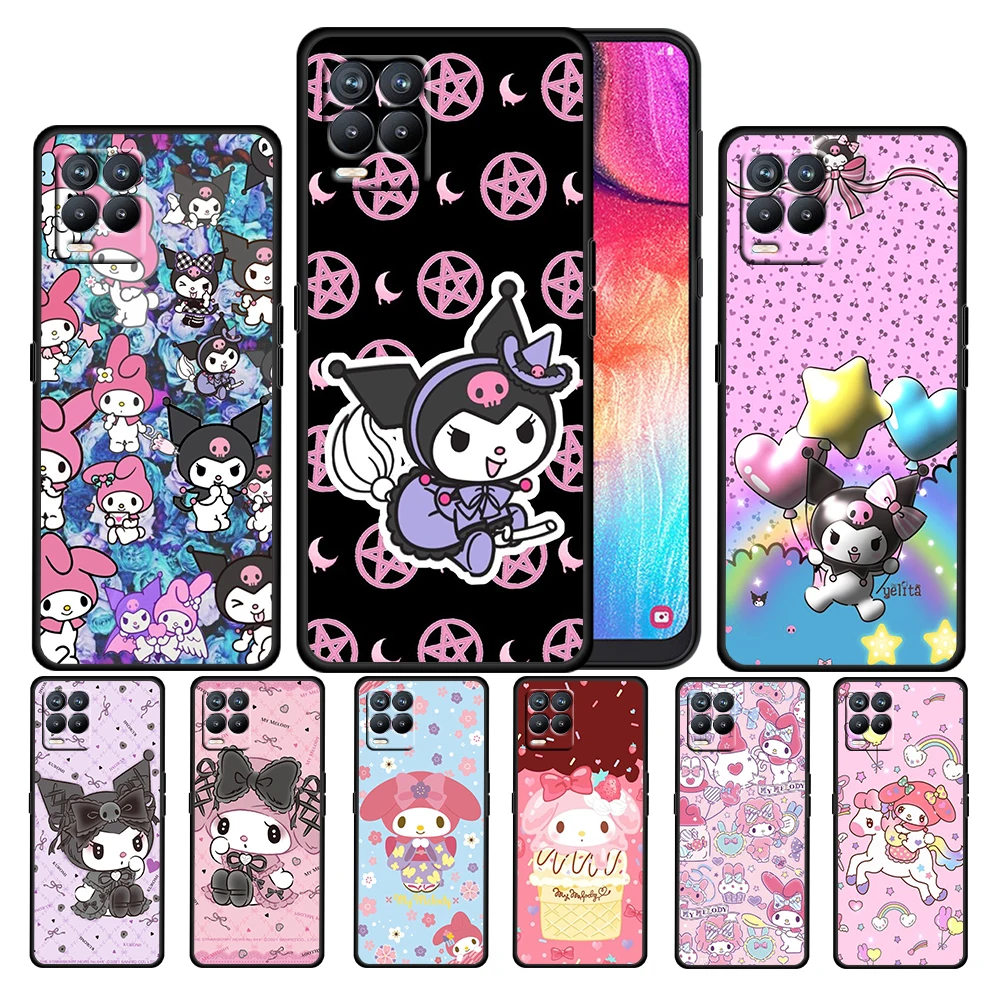 

Girl Melody Sanrio For OPPO GT Master Find X5 X3 Realme 9 8 6 C3 C21Y Pro Lite A53S A5 A9 2020 Black Phone Case Cover Coque Capa