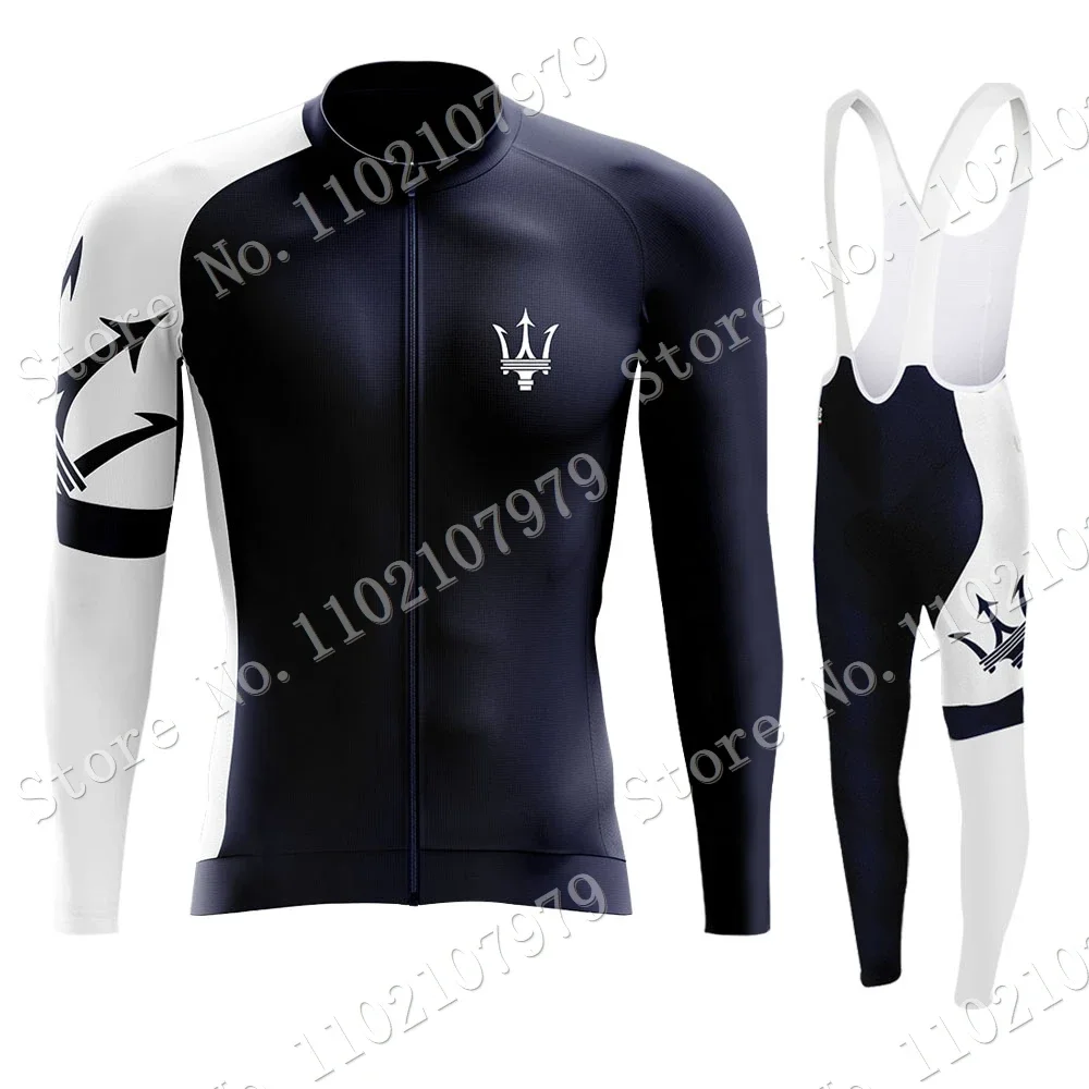 

Комплект одежды Maserati мужской для велоспорта, трикотажная одежда с длинным рукавом, брюки для горного велосипеда, 2022