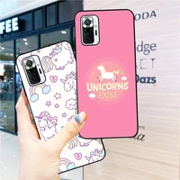 cute unicorn coque for xiaomi redmi note 10 pro max 10t 11 4g 10s 9 9t 8 t 7 9a 9c 8a poco x3 pro nfc m3 m4 pro 5g phone case