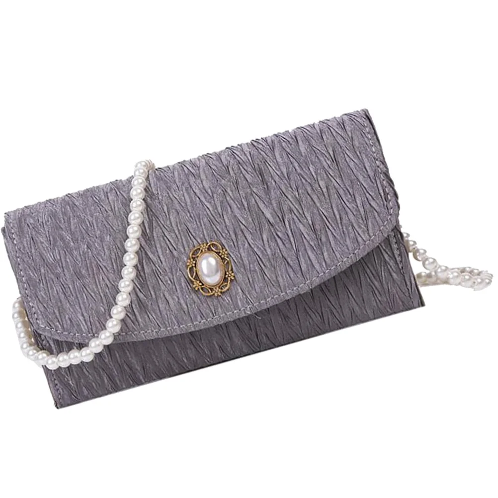 

1Pc Change Wallet Wrinkled Exquisite Portable Handbag Pouch Frame Bag Flap Bag for Travel Summer School Woman Office Bags