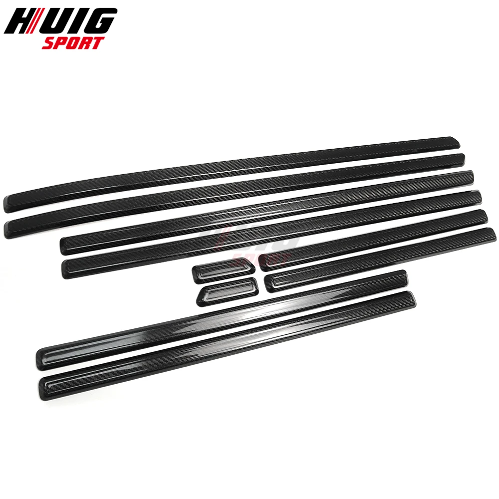 10P углеродное волокно внешняя панель кузова автомобиля полоса боковой молдинг