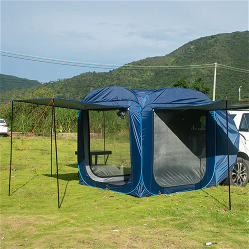 

Pop Up Car Rear Tent Outdoor Camping Hiking Sunshade Tents Waterproof Windproof Self-driving Tour Car Rear Awning Trunk Tents