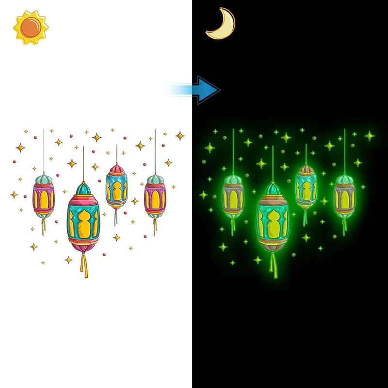 2024 Eid Mubarak украшения для дома светящиеся в темноте наклейки на стену Рамадан