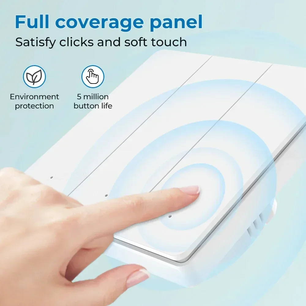 Умный выключатель света Tuya Wi-Fi кнопка без/с нейтральным проводом переключатель