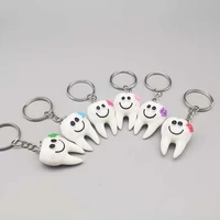 10pcs cartoon dental simulation shape cute dental clinic gift pendant keychain dentist gift teeth keychain key ring hang tooth