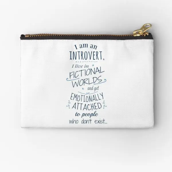 

Introvert Fictional Worlds Fictional C Zipper Pouches Packaging Women Wallet Underwear Panties Money Coin Key Pure Socks Bag