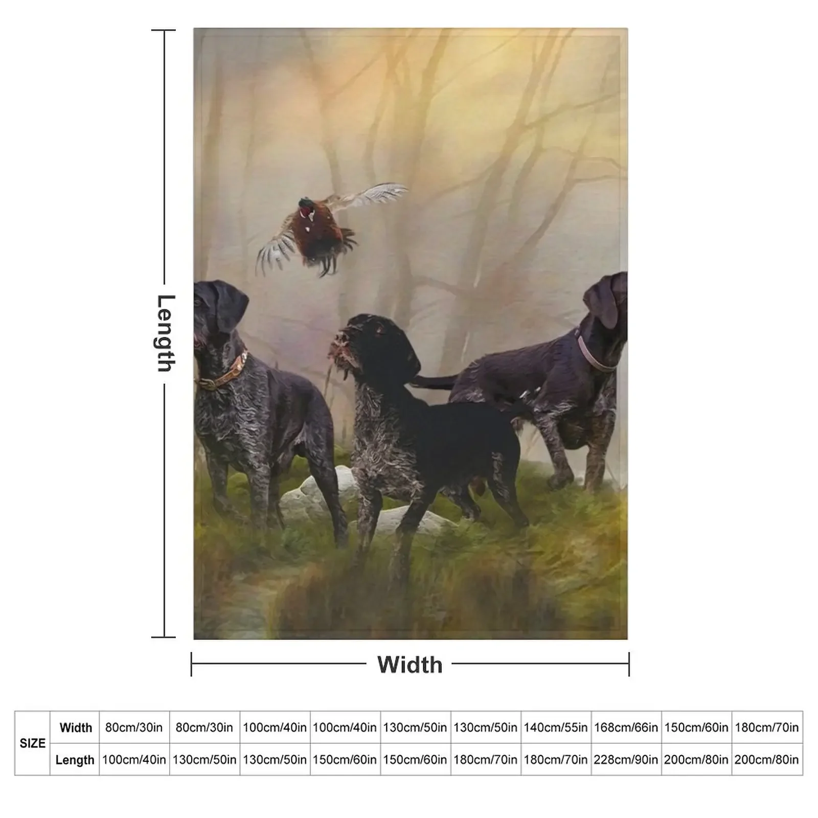 Плед Deutsch Drahthaar gundog на диван Многоцелевые одеяла