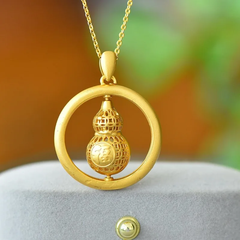 Медная инкрустированная Нефритовая Фулу модная простая подвеска