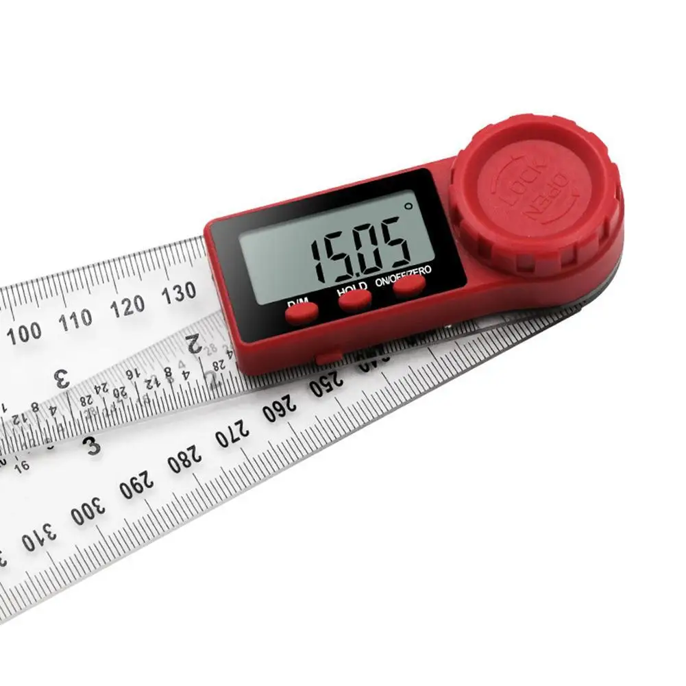 

2-in-1 Transparent Digital Angle Ruler Protractor Angle Finder Vernier Caliper Measuring Tool