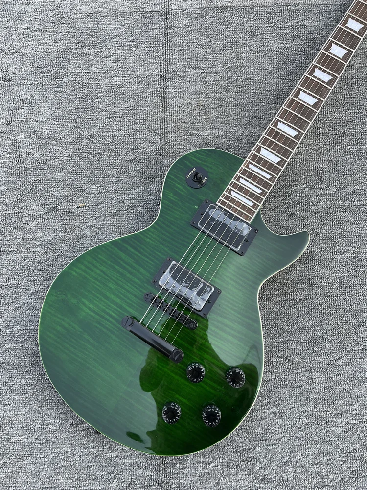 

LP Standard Electric Guitar Mahogany Body Flamed Maple Top Rosewood Fingerboard Block Inlay Green Gloss Finish