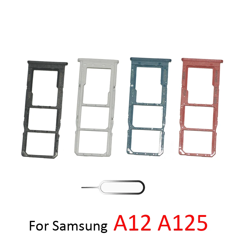 Для Samsung Galaxy A12 A125 A125F A125M A125N оригинальный телефон Новый SIM-чип лоток Слот адаптер Держатель SD карты лоток
