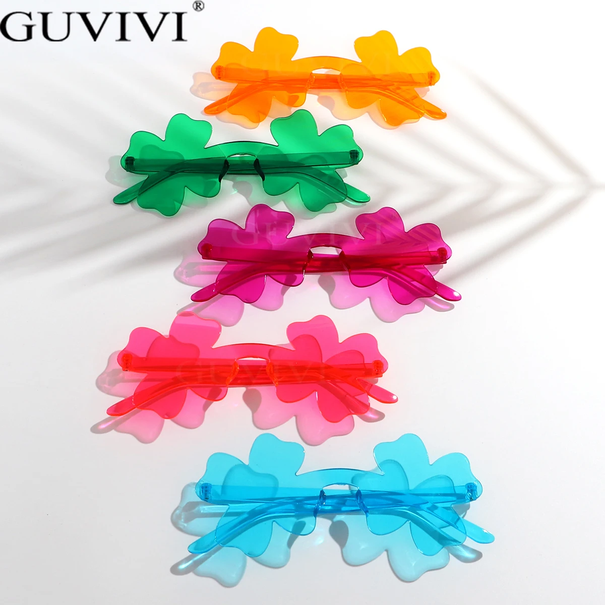 

5Pcs/Set Funny Sunglasses Party Glasses Flower Sun Glasses Driving Travel Shades Rimless UV400 Personality Star Sun Glasses