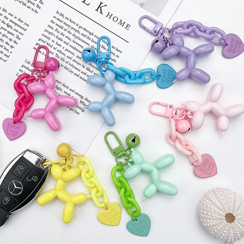 Милый женский брелок с колокольчиком акриловые брелки любовным щенком длинные