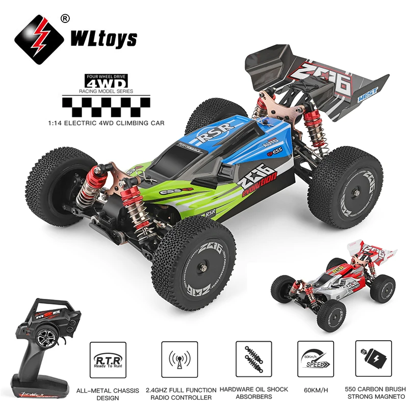 

WLtoys 144001 RC Car 60KM/H 2.4G 4WD Electric High Speed Racing Car Off-Road Drift Remote Control Cars Toys For Boys Aldult