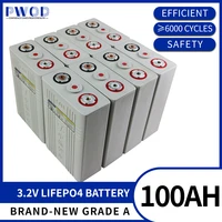pwod 8pcs 3 2v 100ah lifepo4 battery lithium iron phosphate cell batteries calb grade a 12v200ah 24v100ah for solar rv cell pack
