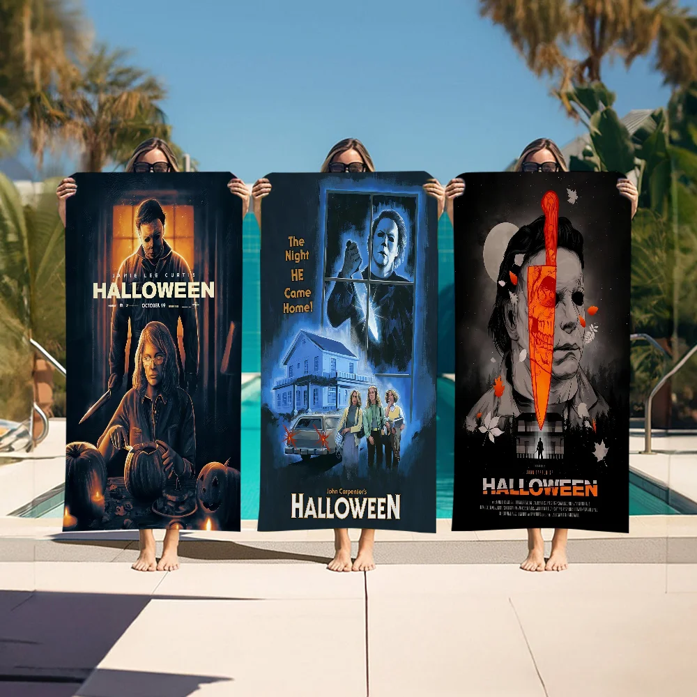 Horror Movies Halloween Michael Myers Microfiber Beach Towel Absorbent Quick Dry Swimming Resort Mountain Climbing