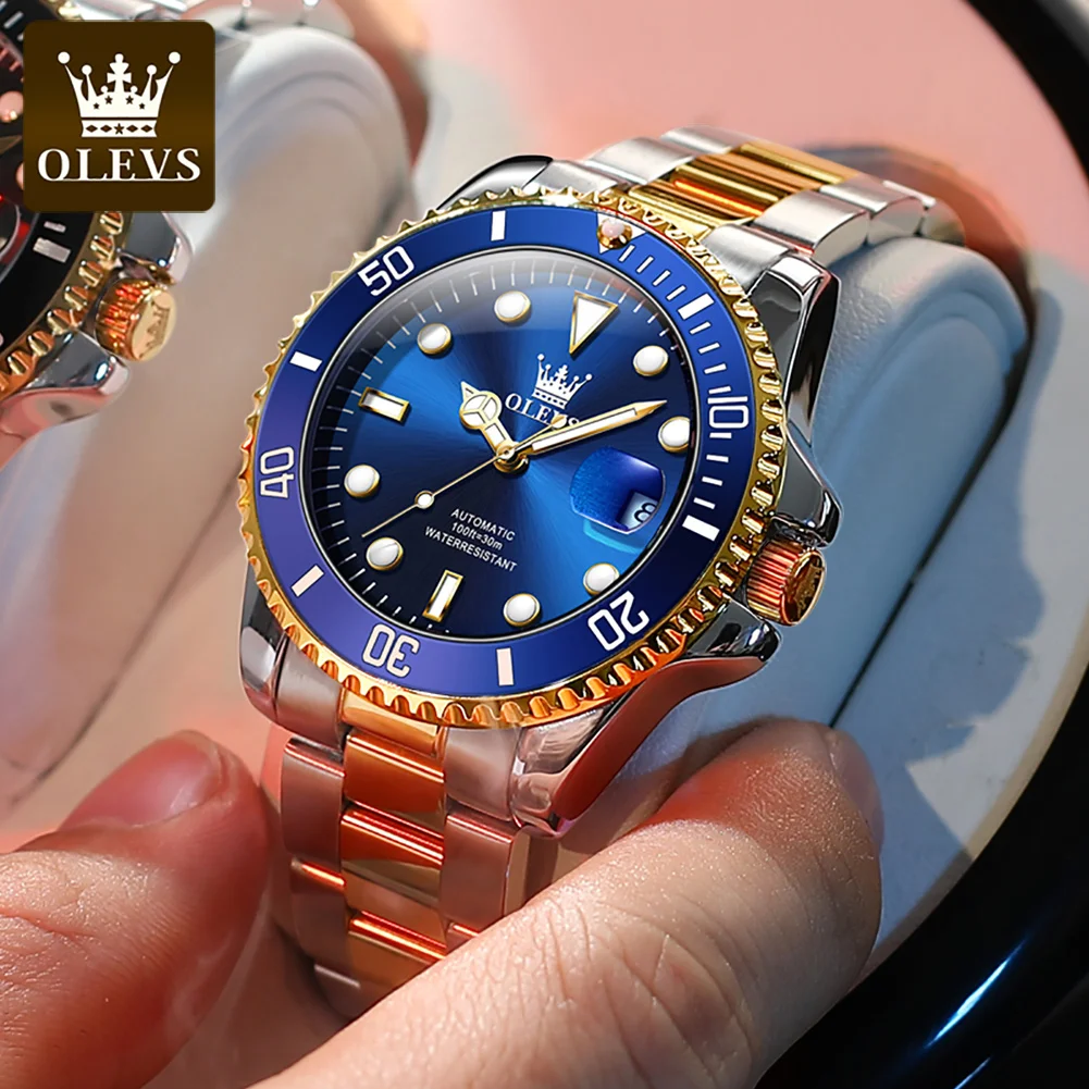 

OLEVS Luxury Automatic Watch Men Mechanical Movement Waterproof Sports Top Brand Stainless Steel Wristwatch Reloj Hombre