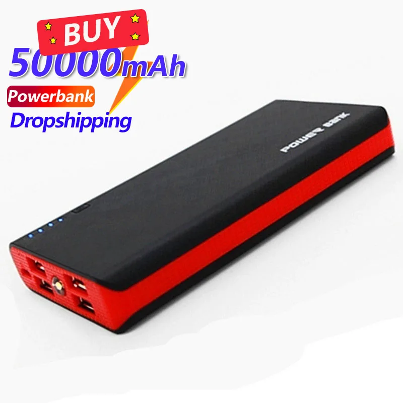 

Power Bank 50000mAh Portable External Battery Charger LED Light 4 USB Outdoor Office Fast Charging for IPhone Xiaomi Samsung