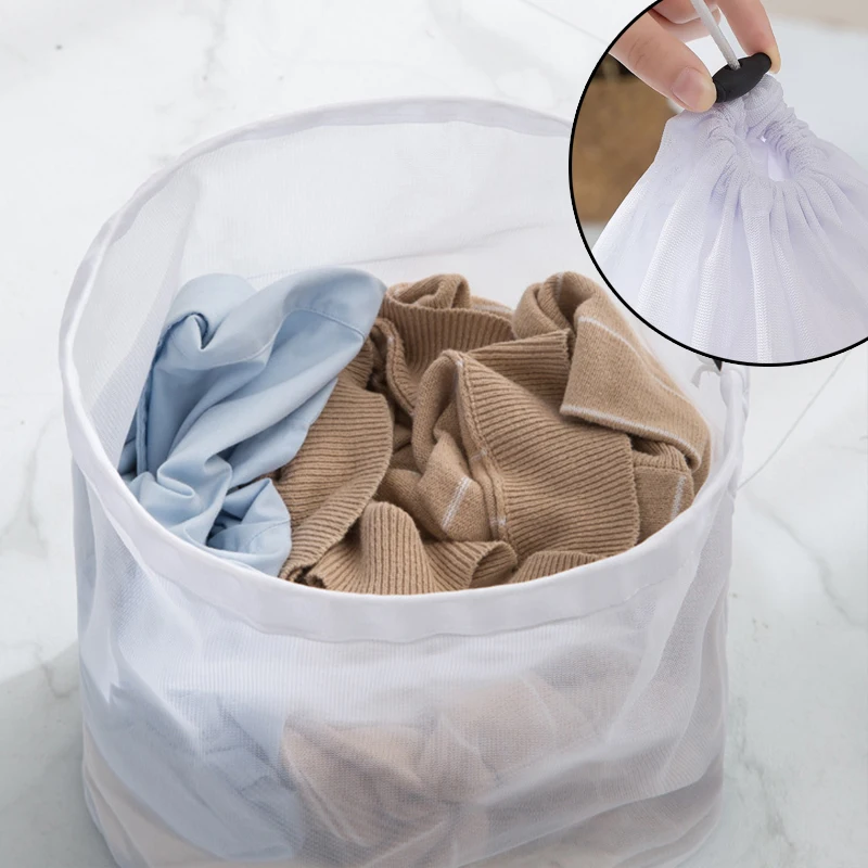 

3 Size Drawstring Laundry Mesh Bag for Protection Bra Underwear Socks Foldable Household Clothes Laundry Care Accessories