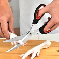 stainless steel multifunctional chicken bone scissors bottle opener walnut clip tool meat bbq scissors kitchen tools
