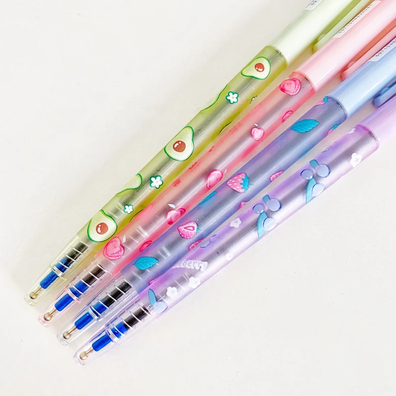 Summer Fruit Peach Strawberry Slim Ball Ballpoint Pen Office School Writing Pens 0.7mm |