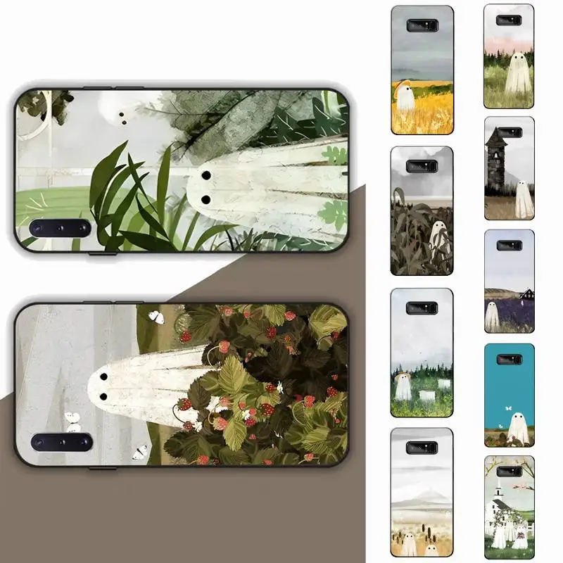 

Cute Ghost Phone Case for Samsung note 3 4 5 7 8 9 10 pro plus lite 20 ultra